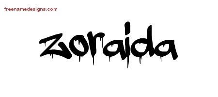 Zoraida Graffiti Name Tattoo Designs