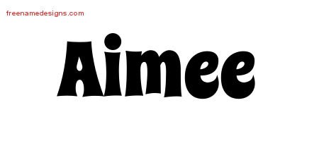 Aimee Groovy Name Tattoo Designs