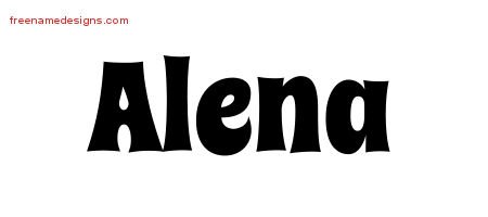 Alena Groovy Name Tattoo Designs