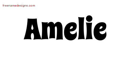 Amelie Groovy Name Tattoo Designs