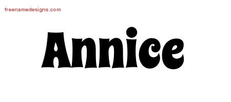 Annice Groovy Name Tattoo Designs