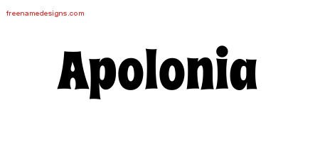 Apolonia Groovy Name Tattoo Designs