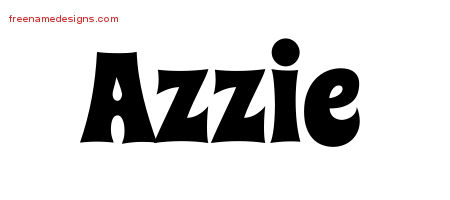 Azzie Groovy Name Tattoo Designs