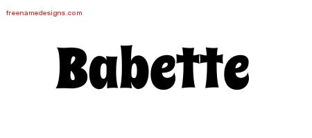 Babette Groovy Name Tattoo Designs