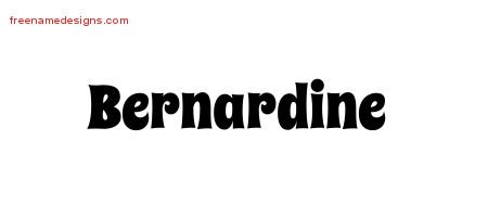 Bernardine Groovy Name Tattoo Designs