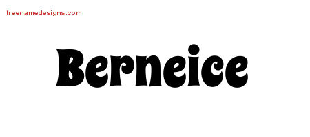 Berneice Groovy Name Tattoo Designs