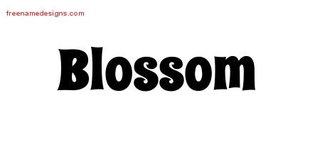 Blossom Groovy Name Tattoo Designs