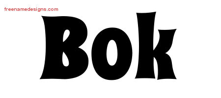 Bok Groovy Name Tattoo Designs