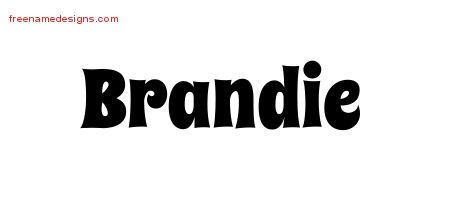 Brandie Groovy Name Tattoo Designs