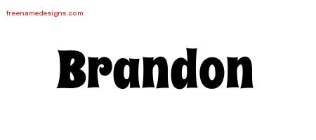Brandon Groovy Name Tattoo Designs