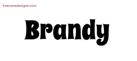Brandy Groovy Name Tattoo Designs