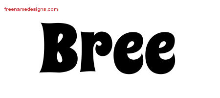 Bree Groovy Name Tattoo Designs