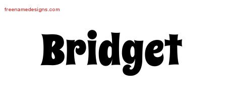 Bridget Groovy Name Tattoo Designs