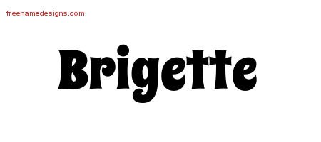 Brigette Groovy Name Tattoo Designs