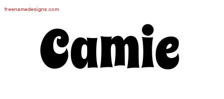 Camie Groovy Name Tattoo Designs