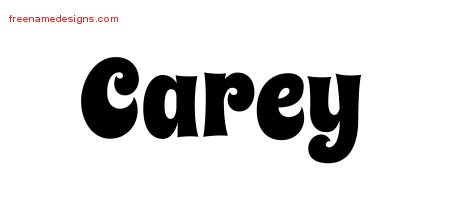Carey Groovy Name Tattoo Designs