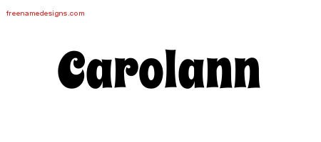 Carolann Groovy Name Tattoo Designs