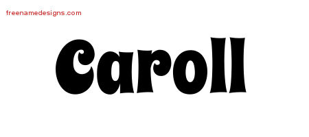 Caroll Groovy Name Tattoo Designs