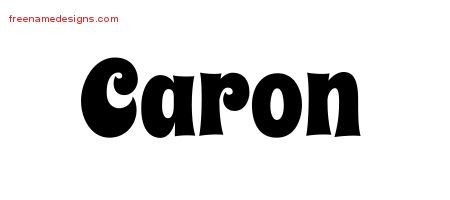 Caron Groovy Name Tattoo Designs