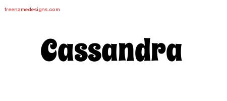 Cassandra Groovy Name Tattoo Designs