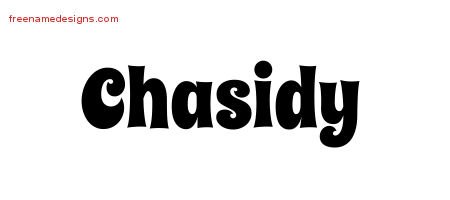 Chasidy Groovy Name Tattoo Designs