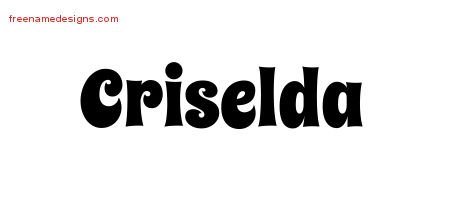 Criselda Groovy Name Tattoo Designs