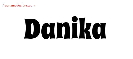 Danika Groovy Name Tattoo Designs