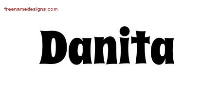 Danita Groovy Name Tattoo Designs