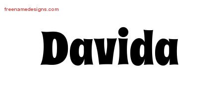 Davida Groovy Name Tattoo Designs