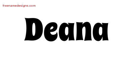 Deana Groovy Name Tattoo Designs