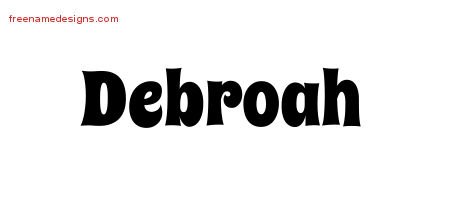 Debroah Groovy Name Tattoo Designs