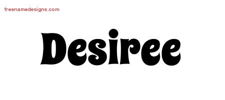 Desiree Groovy Name Tattoo Designs