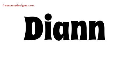 Diann Groovy Name Tattoo Designs
