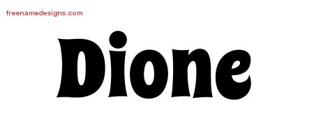 Dione Groovy Name Tattoo Designs