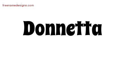 Donnetta Groovy Name Tattoo Designs
