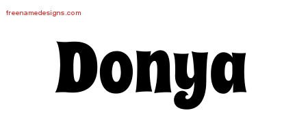 Donya Groovy Name Tattoo Designs