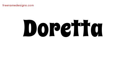 Doretta Groovy Name Tattoo Designs