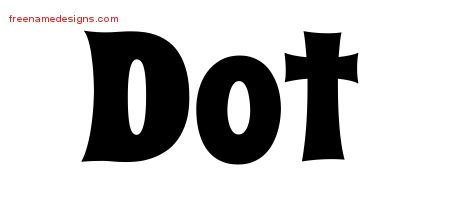 Dot Groovy Name Tattoo Designs