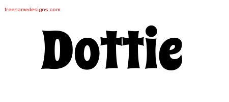 Dottie Groovy Name Tattoo Designs