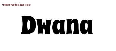 Dwana Groovy Name Tattoo Designs