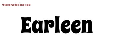 Earleen Groovy Name Tattoo Designs