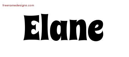 Elane Groovy Name Tattoo Designs