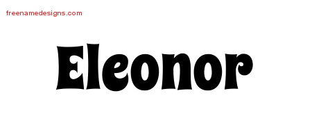 Eleonor Groovy Name Tattoo Designs