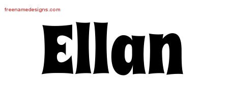 Ellan Groovy Name Tattoo Designs