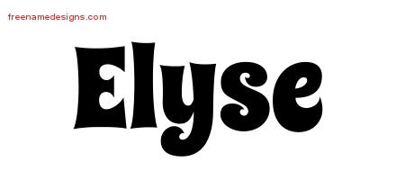 Elyse Groovy Name Tattoo Designs