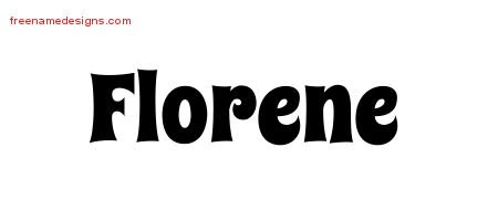 Florene Groovy Name Tattoo Designs