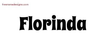 Florinda Groovy Name Tattoo Designs