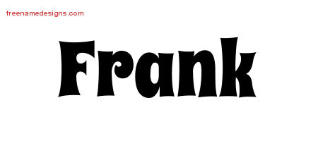 Frank Groovy Name Tattoo Designs