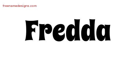 Fredda Groovy Name Tattoo Designs
