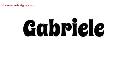 Gabriele Groovy Name Tattoo Designs
